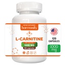L Carnitina Suplemento 1000 mg por servidumbre, 120 cápsulas vegetarianas " Forma pura, 60 prestaciones