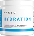 Kaged Hydration Electrolytes Powder ← Glacier Grape ← Hydra-Charge Sports Drink Mix ← Pre, Post, Intra Workout ← Low Carb, Vegan, Gluten Free ← Suplementos para Hombres y Mujeres 60 Servimientos