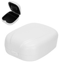 Detrás de la caja de ayuda para el oído, caja de almacenamiento resistente a la gota caja protectora portátil Container for Storing Hearing Aids(White)