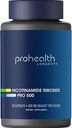 ProHealth Nicotinamide Riboside Pro 500. Patented NR Niagen 500mg Plus 250mg TMG. NAD+ Suplemento Boosts NAD+. Suplemento NR Provenido en 300 Estudios. 30 Servicios