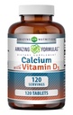 Fórmulas asombrosas Calcio con Vitamina D3 Suplemento TENIDO Tablets TENIDOS NO-OMG TENIDO Gluten-Free TEN Made in USA (1 Pack ANTE 120 Conde)