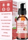 Espray líquido Glycinate de magnesio con citrato, óxido &amp; malate, magnesio con vitamina entera, L-Theanina, D3K2, B6 para el corazón, calambres de las piernas, musculosos llenos de energía- sabor a fresa libre de azúcar, 2 Fl Oz