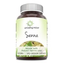 Amazing India Senna (Made with Natural Senna) 500 Mg per Serving 120 Veggie Capsules Suplemento Silencio Non-GMO TEN Glute-Free