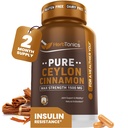 Herbtonics Pure Ceylon Cinnamon Capsules Ø Sistema Immune, Healthy Weight Management Silencio Non-GMO, Gluten Free ← 1500 Mg - 120 Capsules