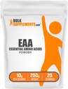 BulkSupplements.com Aminoácidos esenciales Polvo - Aminoácidos esenciales Suplemento, EAA Powder - Sin sabor, 10g por Serving, 250g (8.8 oz) (Pack of 1)