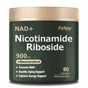 Airboy Liposomal Nicotinamide Riboside 900 mg, Suplemento NAD con Resveratrol " Quercetin, Tested de Terceros, Anti-Aging, Energy, Focus- 80 Con