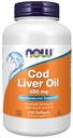 AHORA Suplementos de alimentos, aceite de hígado de bacalao 650 mg, excelente fuente de vitaminas A y D-3, 250 Softgels