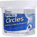 Spenco 2nd Círculos de piel Protección de calma para ampollas, puntos calientes e irritaciones de la piel, Círculos de gel 48-Count