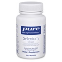Encapsulaciones puras Selenium (Citrate) - para el soporte del sistema inmunológico " Salud celular - Suplemento antioxidante - Apoyo a la circulación sanguínea* - Gluten Free " Vegan - 180 cápsulas