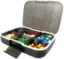 Gran organizador de píldoras, 7.7x5.7" caja de vitaminas impermeable 9 productos Cajas de píldoras portátiles Suplementos Dispenser Moisture Proof Pill Holder Medicine Container