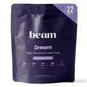 Beam Dream Sleep Powder, L-Theanine, Apigenin, Reishi y Magnesium, Third Party Tested Natural Sleep Aid &amp; Sleep Supplement for Deep Sleep, Relaxation and Recovery, Natural Sleep Support, 22 Servings
