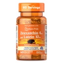 Pride de Puritan Zeaxanthin 4mg con LutigoldTM Lutein 10mg Carotenoides, Suplemento dietético para ojos saludables y visión, 60 Easy-to-Swallow Rapid Release Softgels