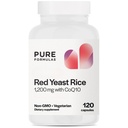 PureFormulas Extra Strength Red Yeast Rice 1200mg with CoQ10 100mg, Citrinin-Free, Non-GMO, Gluten-Free, 120 Capsules (2 Meses Supply)