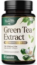 Extracto de té verde cápsulas 1000mg con 45% EGCG & 98% Polyphenols for Heart Support with Antioxidants - 3X Absorption Green Tea Pills Supplement for Natural Energy, Gentle Caffeine - 60 cápsulas