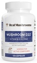 Mushrooms reales Cápsulas de zinc y vitamina D2 – con extractos orgánicos Chaga y Reishi Mushroom – Vitaminas para el bienestar general – Vegan, No GMO, Libre de gluten – 120 Conde Suplemento de setas