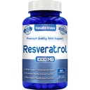 Resveratrol 1000mg Capsules ← Vegan Friendly Resveratrol Suplemento de Easy Absorption Antioxidant Japanese Knotweed for Skin Heart and Brain Support ← Made in US cGMP Facilities (90 Day Supply)