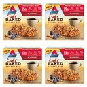 Atkins Blueberry Flavored Soft Baked Energy Bar, High in Protein Snack Bar, Low Sugar, High Fiber Snack, Protein Snack, 4 Packs (4 Bares Cada)