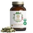 PURE SYNERGY Superfood Capsules ← Superfood &amp; Greens Suplemento ← Alimentos enteros como Super Greens, Spirulina, " Mushrooms  durable for Energy, Healthy Aging " Immune Health (270 Capsules)