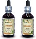 Lonicera (Lonicera Japonica) Tintura, Flores secas Extracto líquido (Marca: HerbalTerra, Proudly made in USA) 2x2 fl.oz (2x60 ml)