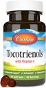 Carlson - Tocotrienols, 40 mg, con vitamina E, Gamma, Alpha, Delta, Beta, Fuente sostenible, 90 Softgels