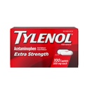 Tylenol Extra Strength Doin Relief Pills, Acetaminophen 500mg Caplets, Dolor Reliever y Fiebre Reductor de Medicina para Dolor de Cabeza, Dolor de Ataca, Toothache & Minor Arthritis, 100 Cuenta Botella