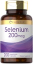 Levadura de Carlyle Free Selenium 200 mcg  200 Capsules ← L-Selenomethionine Essential Mineral ← Vegetarian, Non-GMO &amp; Gluten Free Supplement