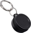 Caja de carga de metal - Portable Daily Travel Keychain Pill Holder impermeable, pequeño contenedor para Earplugs, Pills, Coins Compatible con Loop, Eargasm & Vibes, Compact Mini Purse Pill Case Box (Black)