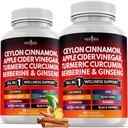 Ceylon Cinnamon, Turmeric, Apple Sider Vinegar, Ginseng, Aloe Vera, Berberine Plus Banaba, Ginger Root - 120 Conde