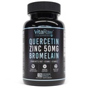 Quercetina con bromelaina 500mg cápsulas, soporta la respuesta inmune, el confort conjunto, " Wellness general - Vitamina C, Zinc 50mg, " Vitamina D3 5000 UI - Inmunity Health Pills