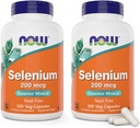 Ahora Selenium 200mcg Capsules, 300 Conde (Pack of 2) - L Selenomethionine Mineral Supplement for Women &amp; Hombre - Veg Caps, Non-GMO, Vegan Friendly, Yeast-Free