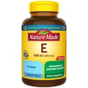 Nature Made Vitamina E 180 mg (400 UI) dl-Alpha, Suplemento dietético para soporte antioxidante, 300 Softgels, 300 Day Supply