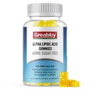Alfa Lipoic Acid 600mg Gummies, Sugar Free Chewable R Lipoic Acid Supplement for Antioxidant & Nervous System Support, Brian & Skin Health, Pineapple Flavor, 60 Condes