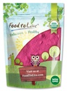 Alimentos para Vivir Dragón Orgánico Fruta Polvo, 1,5 Libras – No GMO, Pitaya Roja Polvo, Vegan, Bulk. Contiene Maltodextrin. Rico en Antioxidantes, fibra, vitamina C. Perfecto para sacudidas, Smoothie Bowls