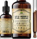 Milk Thistle Liver Detox – All-Natural Silymarin Extract for Liver Cleanse, Immune Support " Skin Health – Herbal Milk Thistle Supplement – 4 fl oz