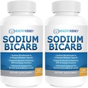 Bicarbonato de sodio 650 mg Capsules Delayed Release for Supporting Normal Kidney Function & Kidney Supplement. Bicarbonato de sodio para el alivio del ácido, Alkalinity 120 Pills 2-Pack