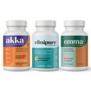 Emma Gut Health " Elimipure Gut Cleanse " Akka Liver Cleanse – 3-in-1 Detox Bundle for Digestive Balance, Regularity " Metabolism Support  Support Waste Elimination " Microbiome Health
