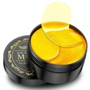 24K Gold Under Eye Patches - 60 Pack for Puffy Eyes, Dark Circles, Bags &amp; Wrinkles with Collagen & Hyaluronic Acid