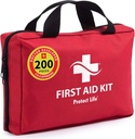 Protege el kit de primeros auxilios de Life Business, el kit de primeros auxilios de emergencia para el establecimiento de oficinas, suministros de kits médicos, kits de primeros auxilios para empresas, uso comercial escolar - 200 piezas