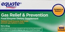 Equate Gas Relief &amp; Prevention Food Enzyme Suplemento dietético, 100ct, Comparar con Beano