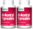 Fórmulas Jarrow N-Acetyl Tyrosine 350 mg - 120 Capsules, Pack de 2 - Apoyo Función cerebral - Contiene vitamina B6 para el metabolismo aminoácidos - 240 Servimientos totales