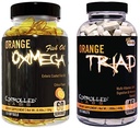 LABS CONTROLADO Aglomerado general de salud, 45 servicios de la tríada naranja, 120 conteo de aceite de pescado de Oximega naranja, edificio muscular y suplemento de recuperación para hombres y mujeres