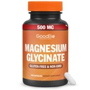 Glycinate de magnesio - Suplemento de magnesio de alta absorción 500 mg por servicio para el alivio de estrés, el sueño, el corazón y la salud de los huesos, Nerve Support - Non-GMO, Gluten-Free, Gentle on Stomach, 240 cápsulas
