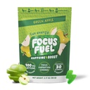 FocusFuel Energy Chews – Green Apple Flavor (15 Servings) – 100mg Caffeine + B12, Magnesium, Alpha GPC – Boost Focus &amp; Energy – No Crash or Jitters