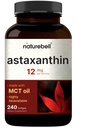 NatureBell Maximum Strength Astaxanthin 12mg, 240 Softgels - 4 Month Supply - Antioxidante natural de Haematococcus Pluvialis Microalgae ← Non-GMO, Gluten Free