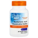 Médicos Mejor ácido hialurónico+ Sulfato de condroitina, soporta la salud conjunta de la piel, no GMO, libre de gluten, soy Gratis 60 cápsulas vegetales