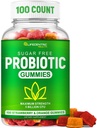 Gummies Probióticas para Adultos y Niños Max Strength 5 Billion CFU ¦ Orgánica Sugar Gummies Libres para la Salud Digestiva Silencio 100 Conde Vegan Gluten Probióticos Libres Chewable Gummies para Hombre Mujeres y Niños