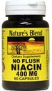 Niacina de la naturaleza No Flush 400 mg 60 cápsulas