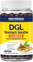 Enzymedica, DGL Stomach Soothe, Deglycyrrhizinated Licorice Gummies for Digestive Support & Gut Health, Chocolate, 74 Condes