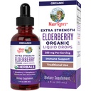 MaryRuth Organics Elderberry Syrup Extra Strength, USDA Organic Elderberry, Sugar Free Adults &amp; Kids Immune Support Supplement for Ages 1+, Clean Label Project Verified®, Vegan, Gluten Free, 2 Fl Oz