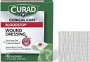 CURAD BloodStop® Wound Dressing  1” x 1” ← Hemostatic Gauze ayuda a dejar de sangrar Rápido para evitar cortes, abrasiones o enfermedades nasales.